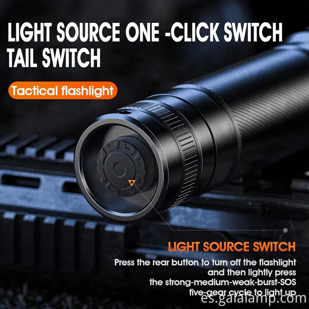 Mini linterna, aleación de aluminio S3-A, linterna de iluminación al aire libre de zoom variable